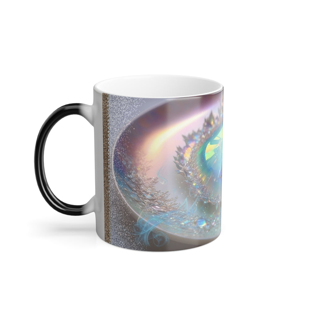 Holographic Initial 'A' Color-Changing Mug