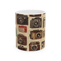 Vintage Camera Pattern Ceramic Mug