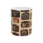 Vintage Camera Pattern Ceramic Mug