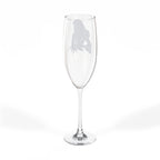 Bride Silhouette Champagne Flute | 8oz Wedding Toast Glass