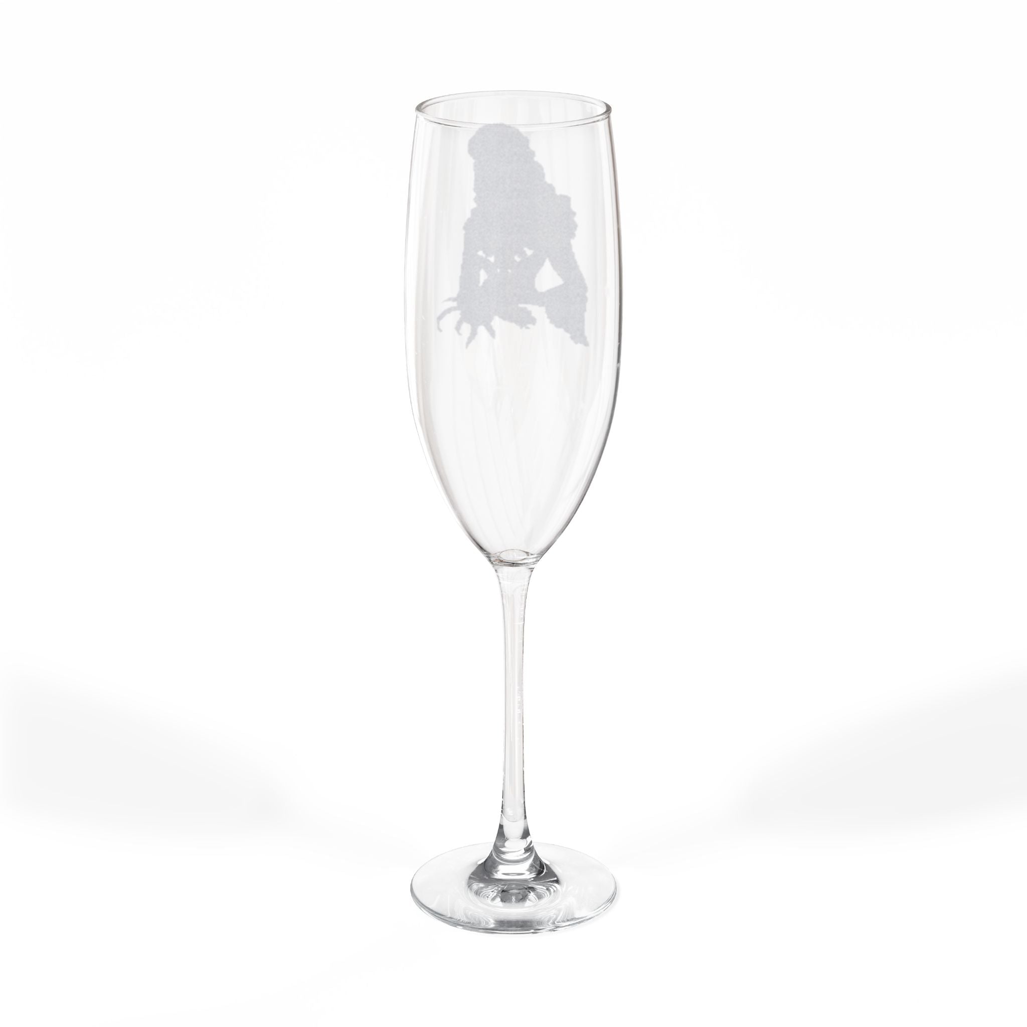 Bride Silhouette Champagne Flute | 8oz Wedding Toast Glass