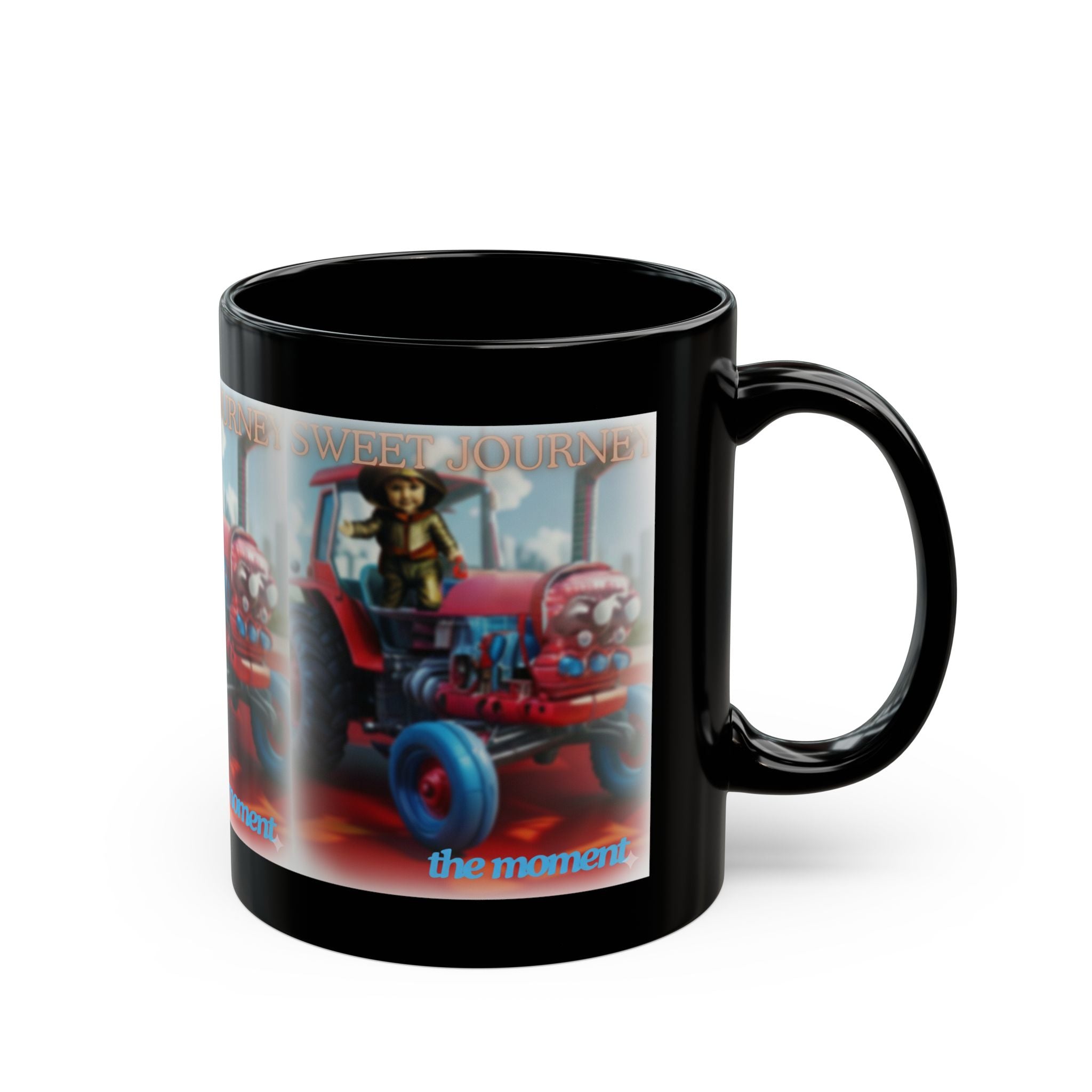 'We’ll Journey the Moment' Tractor Design Mug