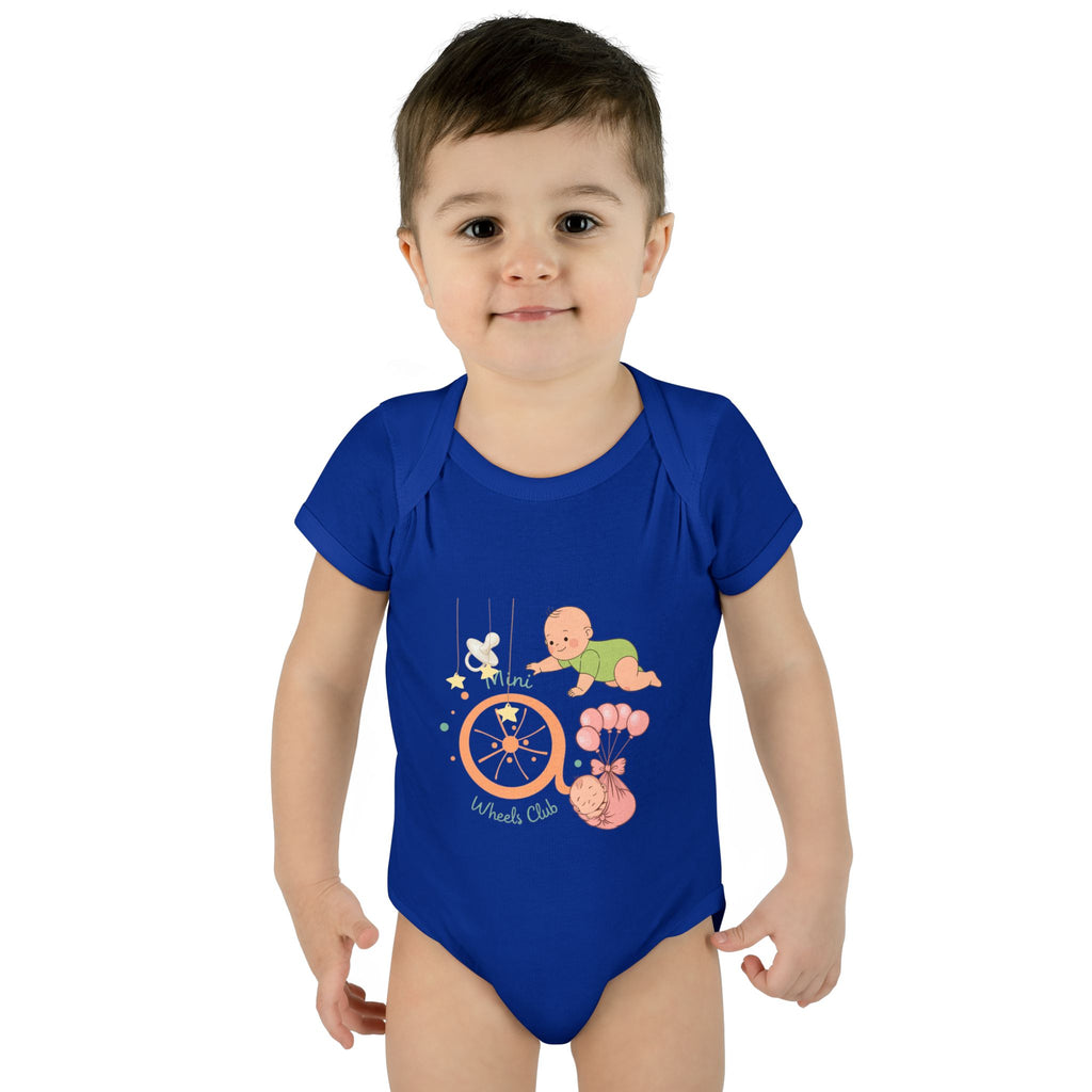 Nautical Newborn Bodysuit - Shell & Wheel