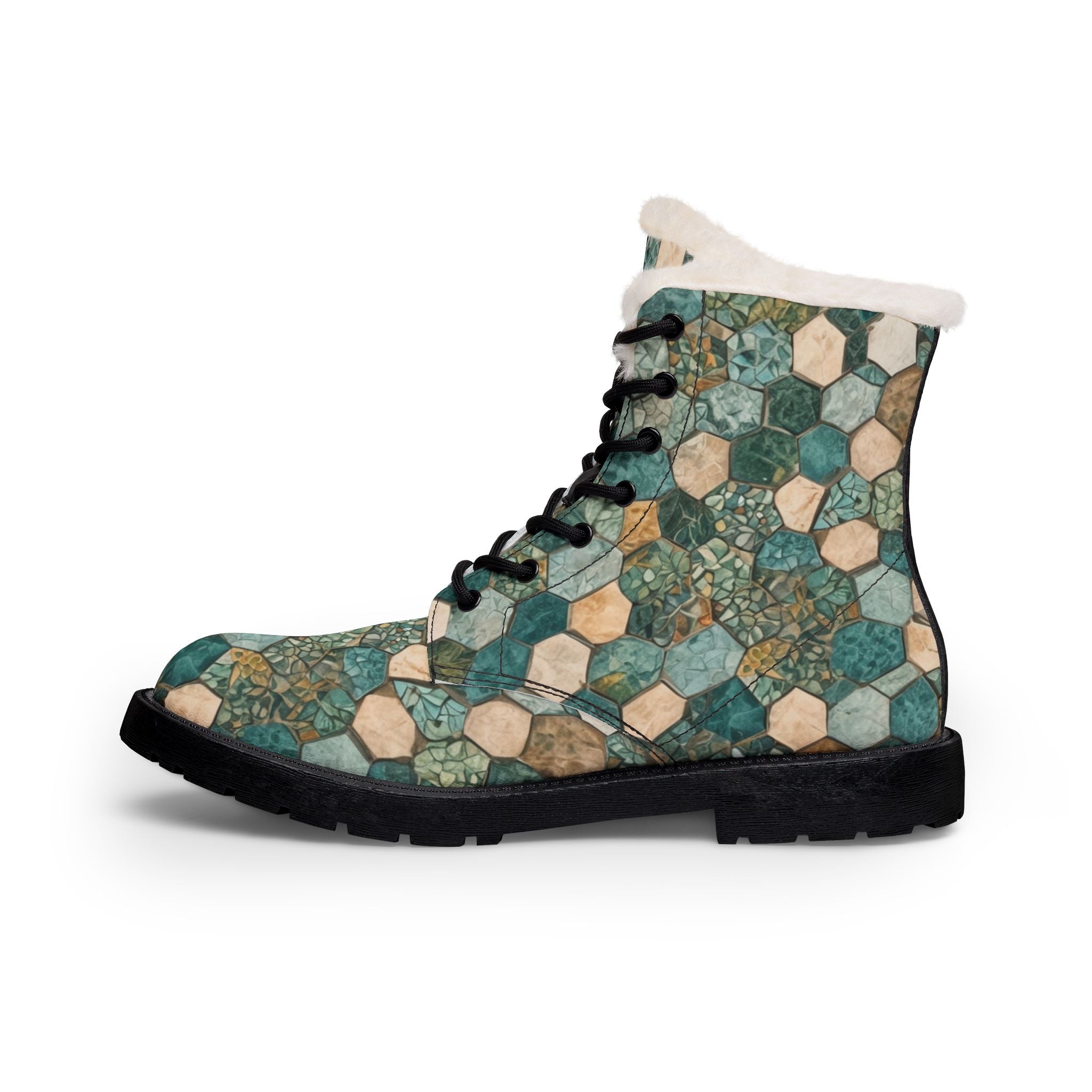Emerald Agate Combat Boots