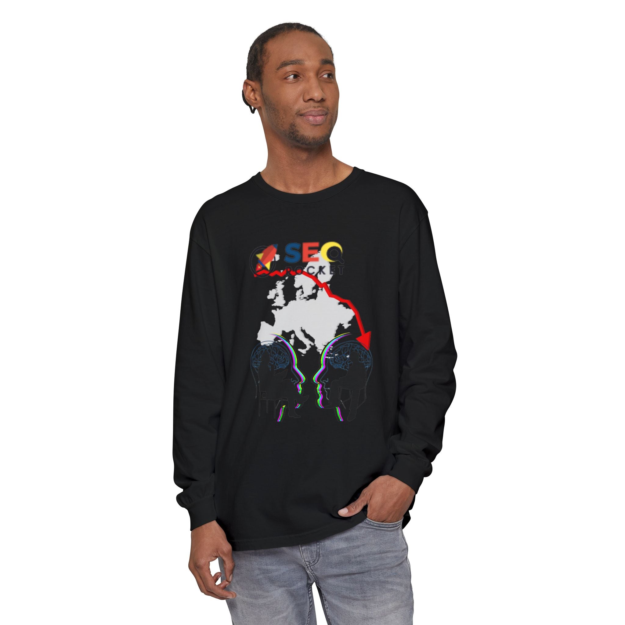 Garment-Dyed Long Sleeve T-Shirt — SEO Optimize Graphic