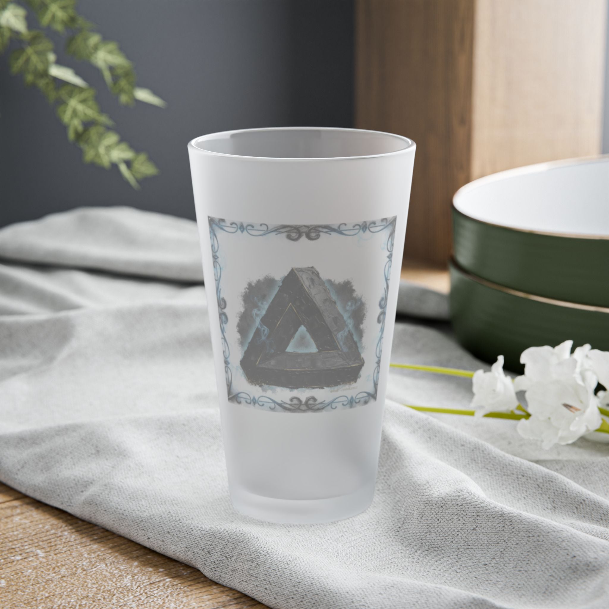 Magical Healing— Vintage Geometric Crest Beer Cup