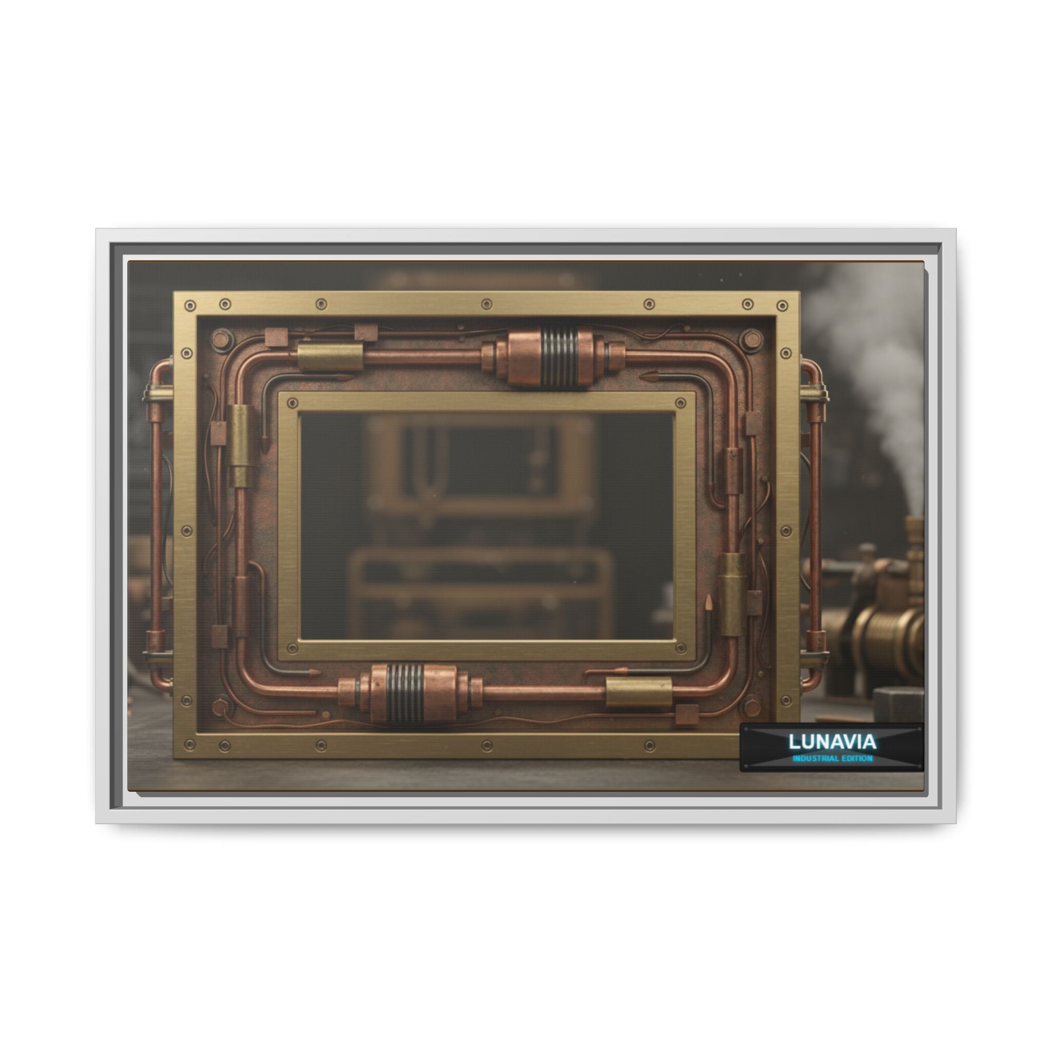 “A Glimpse Into the Age of Steam | LUNAVIA” (Framed)