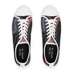 Low Top Sneakers — Moody Marble Swirl Print Women’s Canvas Shoes