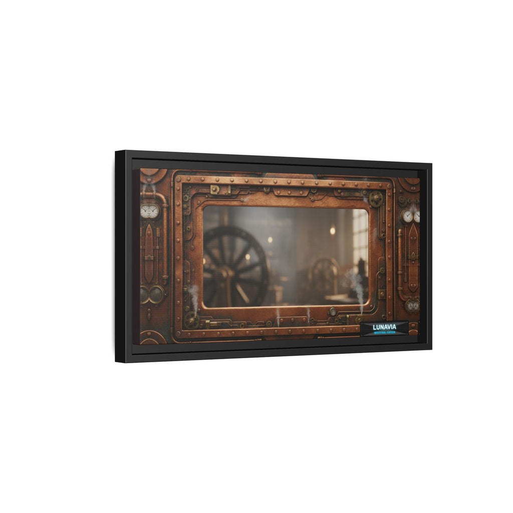 Steampunk Porthole Matte Canvas Framed Wall Art