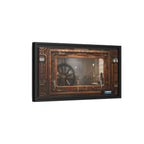 Steampunk Porthole Matte Canvas Framed Wall Art