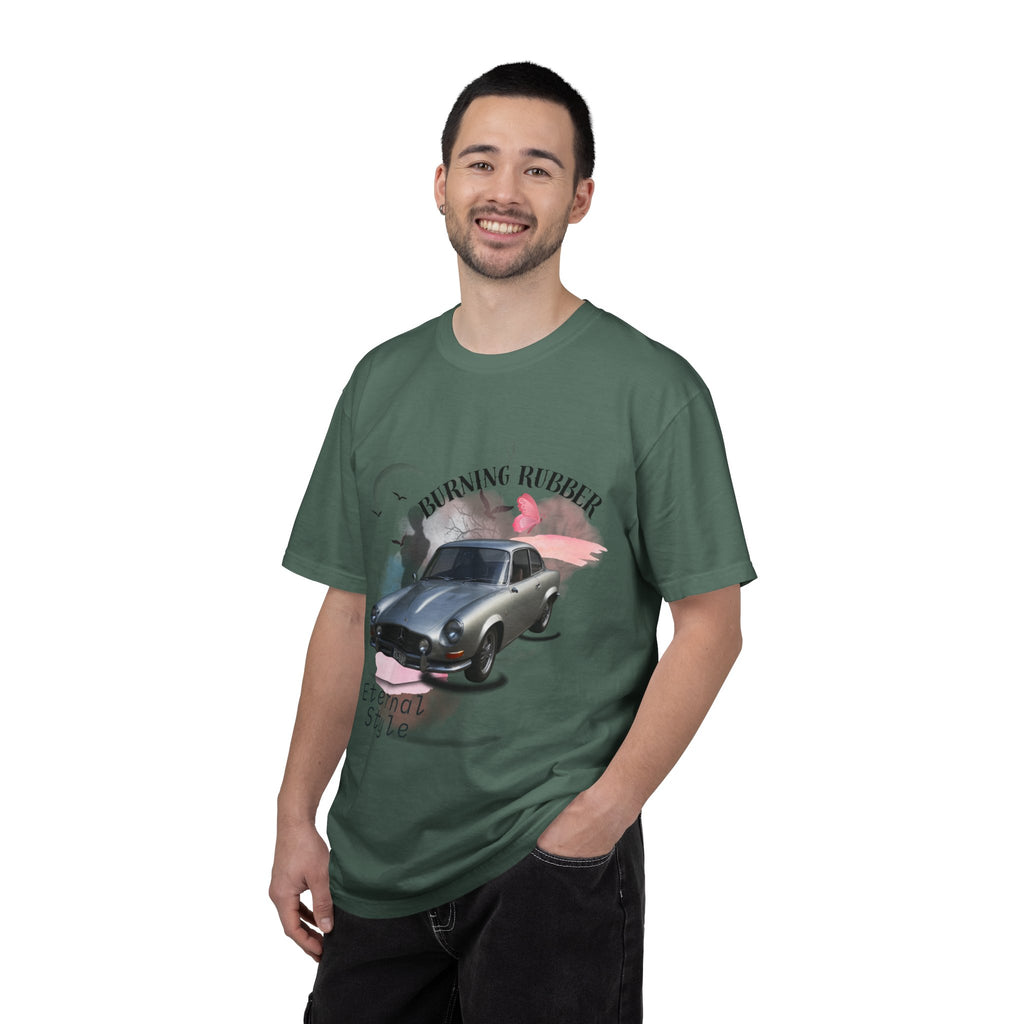 Vintage Sports Car T-Shirt — "Burning Rubber" Retro Automotive Tee
