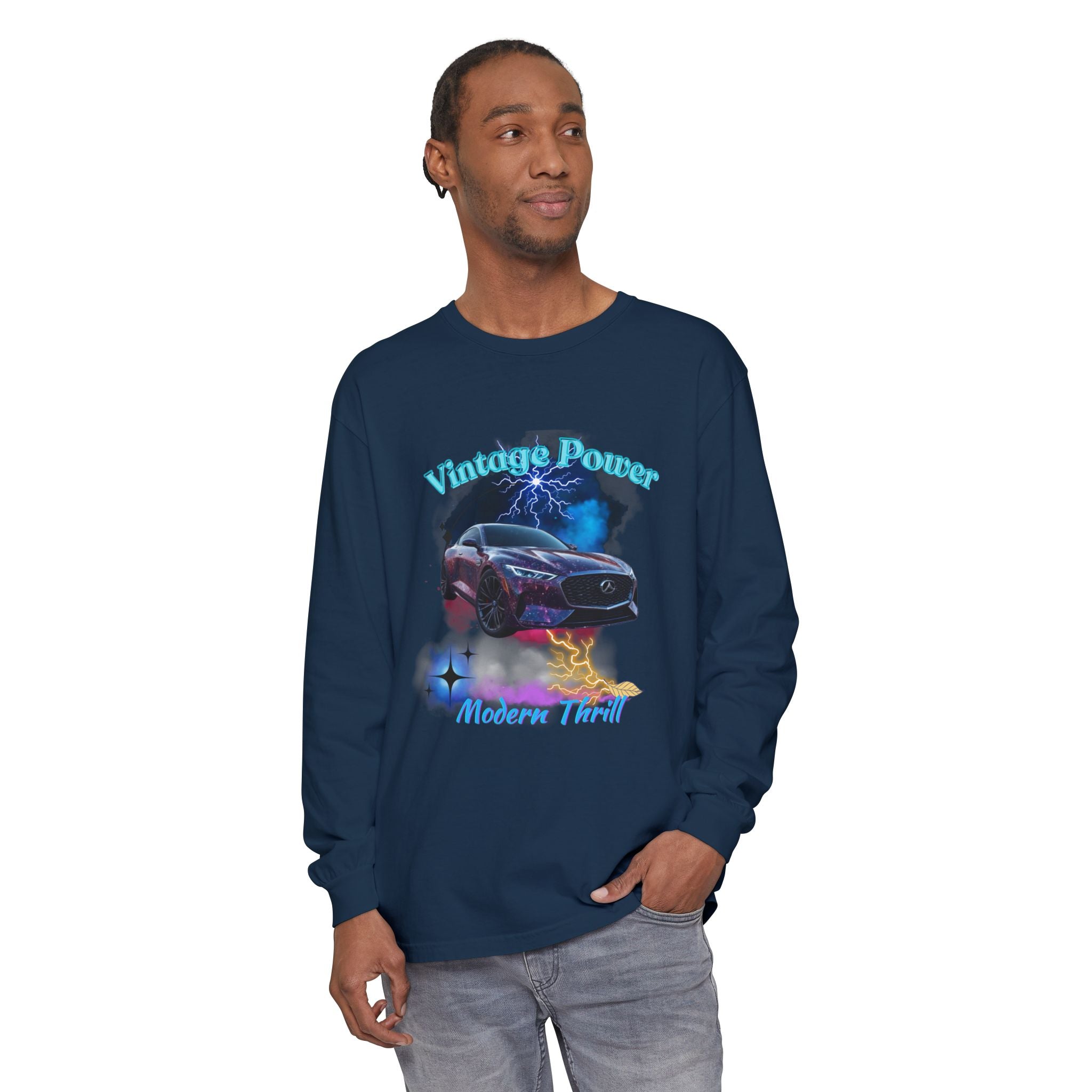 Vintage Power Modern Thrill Garment-dyed Long Sleeve T-Shirt