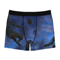 Night blue boxer briefs matching the colors of the twilight sky.