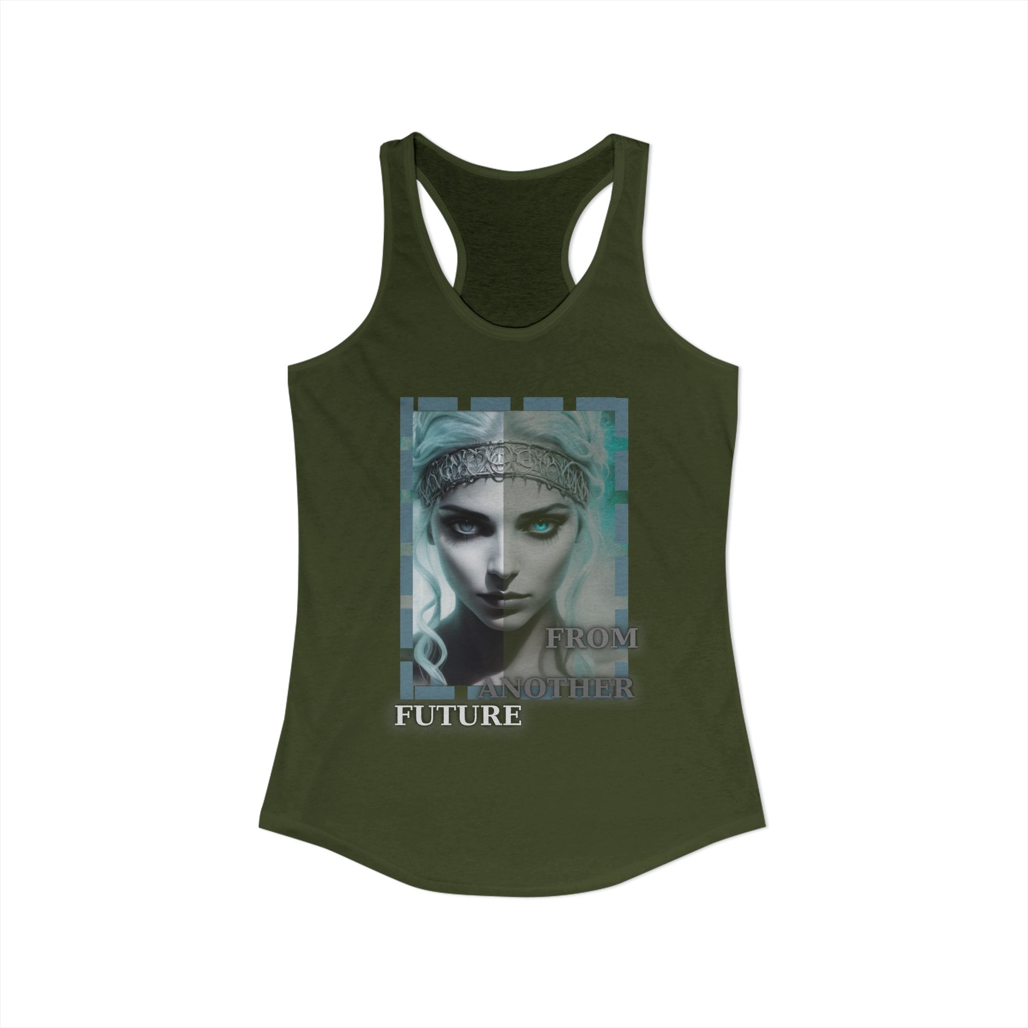 Future Vibes Racerback Tank — Sci‑Fi Ethereal Design