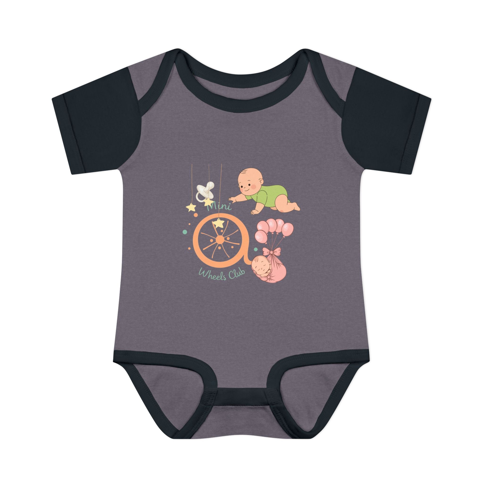 Nautical Newborn Bodysuit - Shell & Wheel