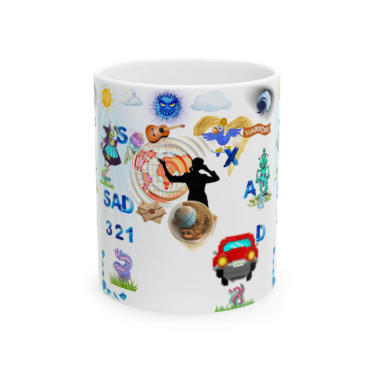 ENİGMA Alphabet & Objects Ceramic Mug