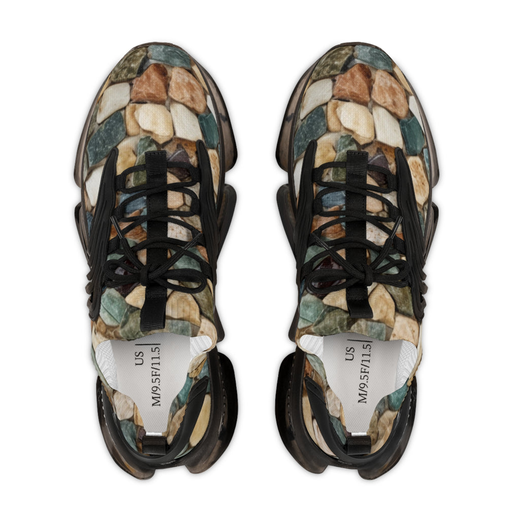 Mesh Sneakers — Pink Agate Swirl Athletic Shoes