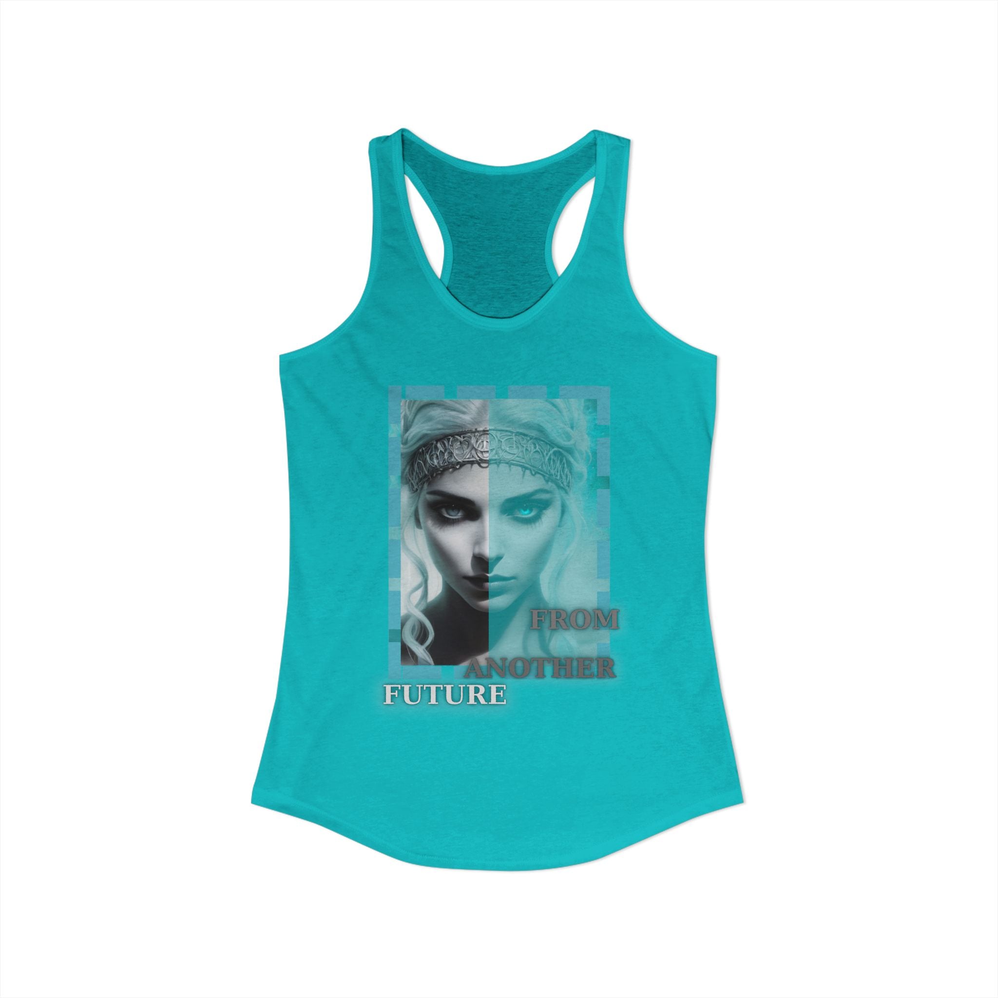 Future Vibes Racerback Tank — Sci‑Fi Ethereal Design