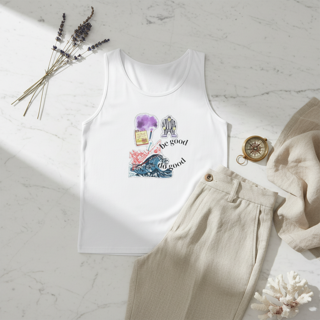 "We’re All the Same" Collage Wave Tank Top