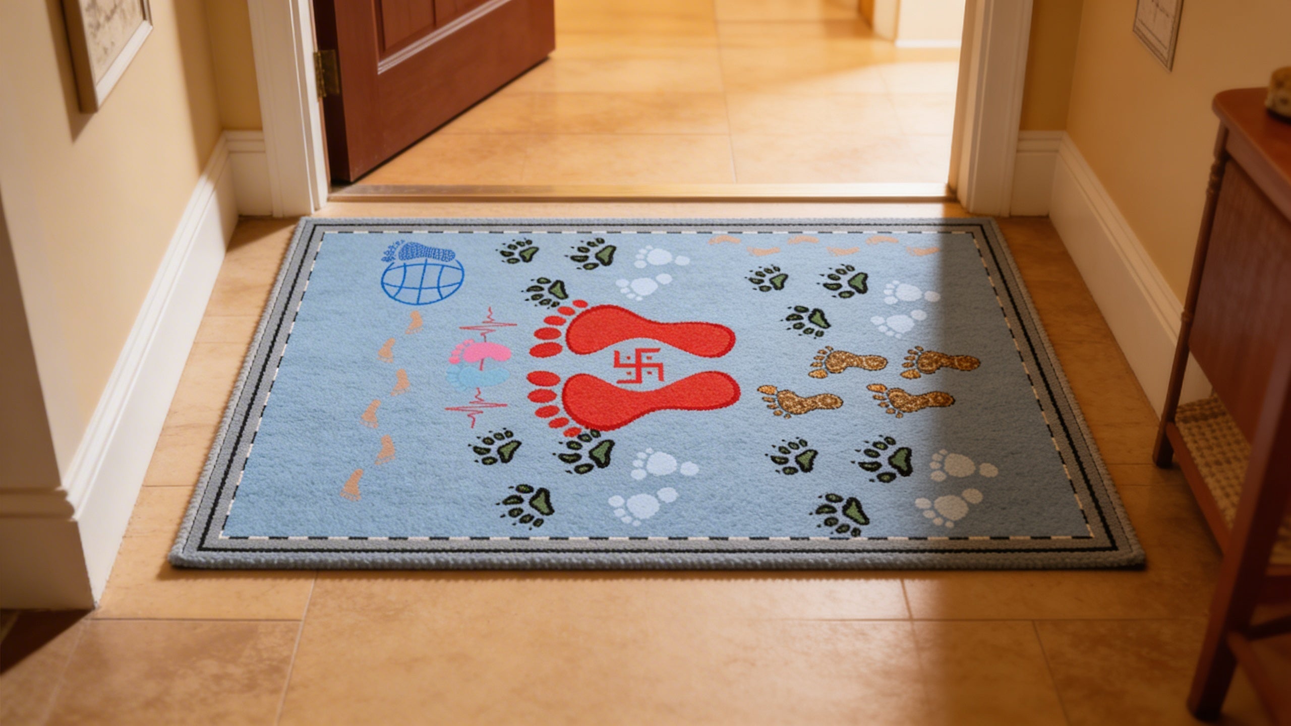 Signature Footprint Welcome Doormat