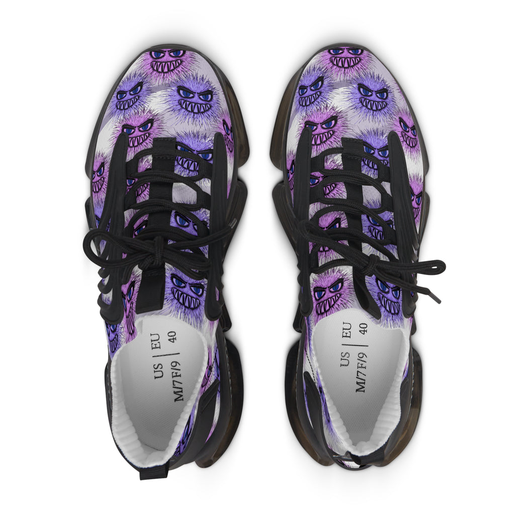 Purple Cheshire Cat Mesh Sneakers — Women's Novelty Athletic Shoes