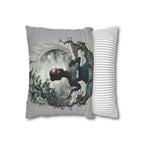 Surreal Woman Holding Teacup Decorative Pillow