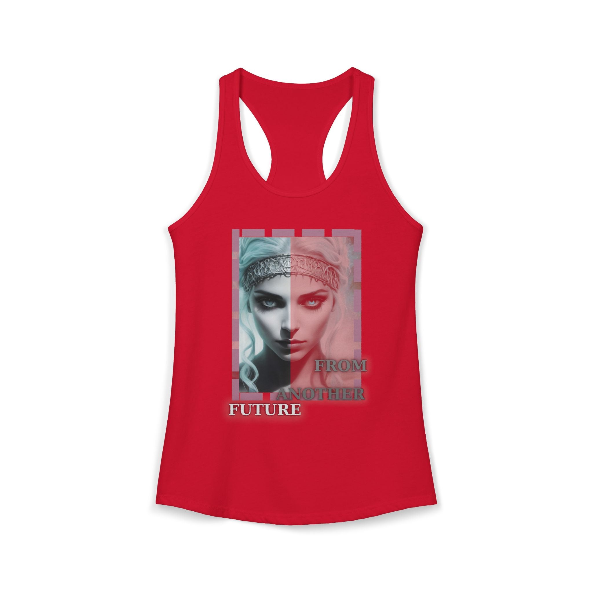 Future Vibes Racerback Tank — Sci‑Fi Ethereal Design