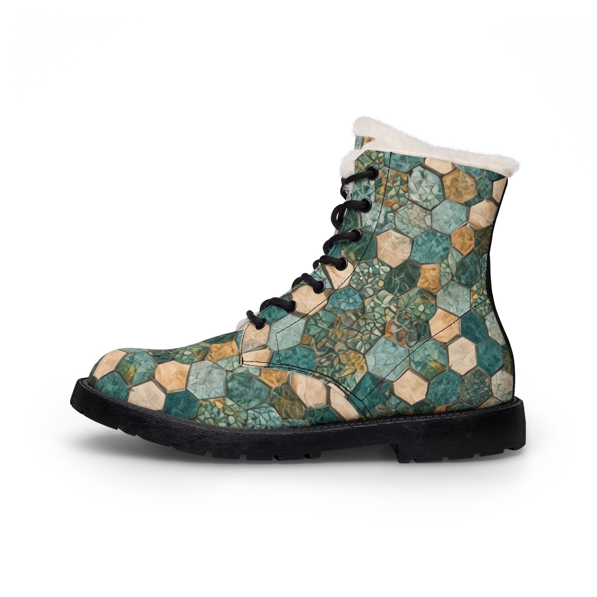 Emerald Agate Combat Boots
