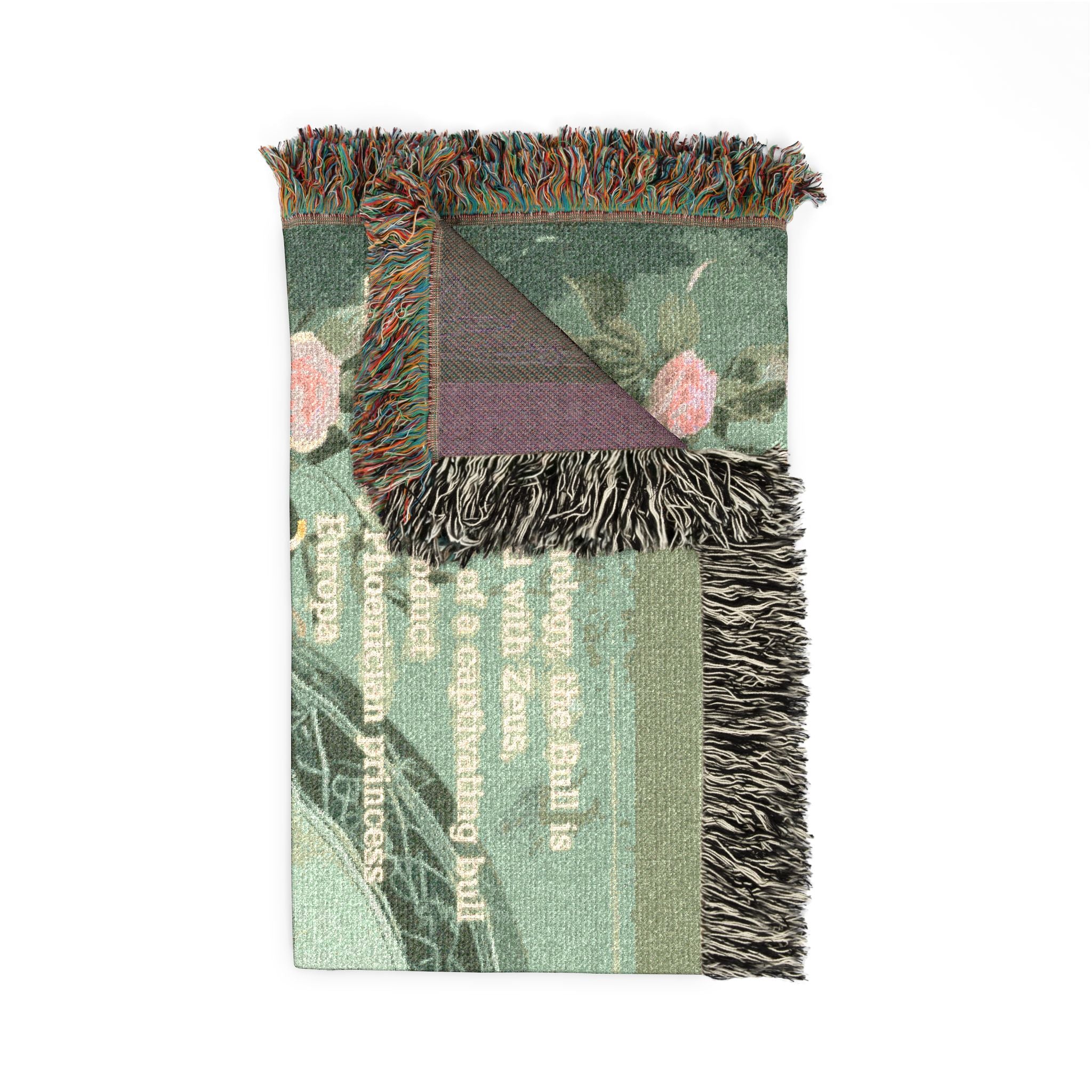 Vintage Zodiac Taurus Woven Blanket — Astrological Bull Throw