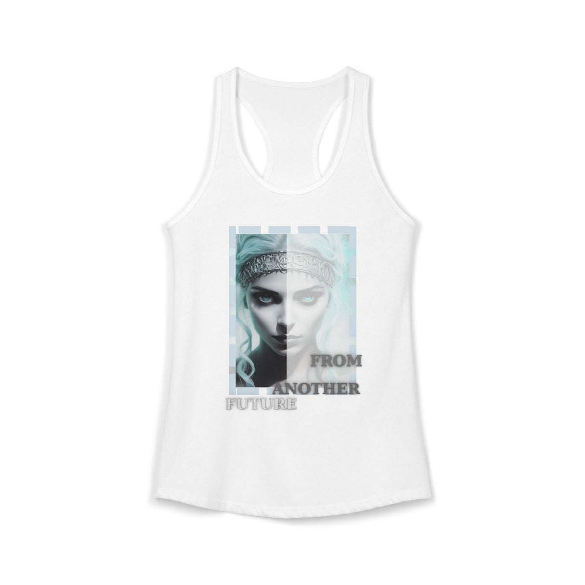 Future Vibes Racerback Tank — Sci‑Fi Ethereal Design