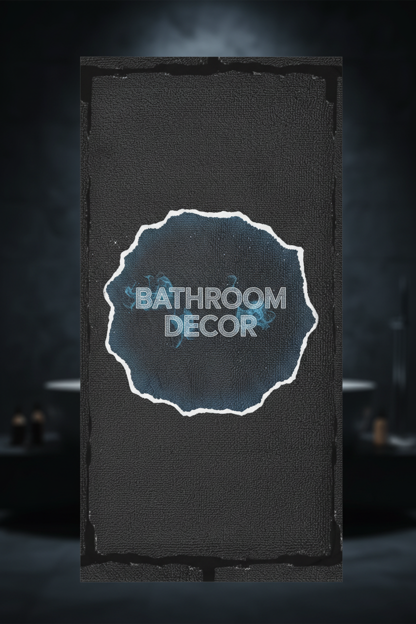 A cinematic close-up shot of the black spa towel against a dark, textured slate background. 