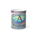 Holographic Initial 'A' Color-Changing Mug