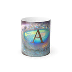 Holographic Initial 'A' Color-Changing Mug