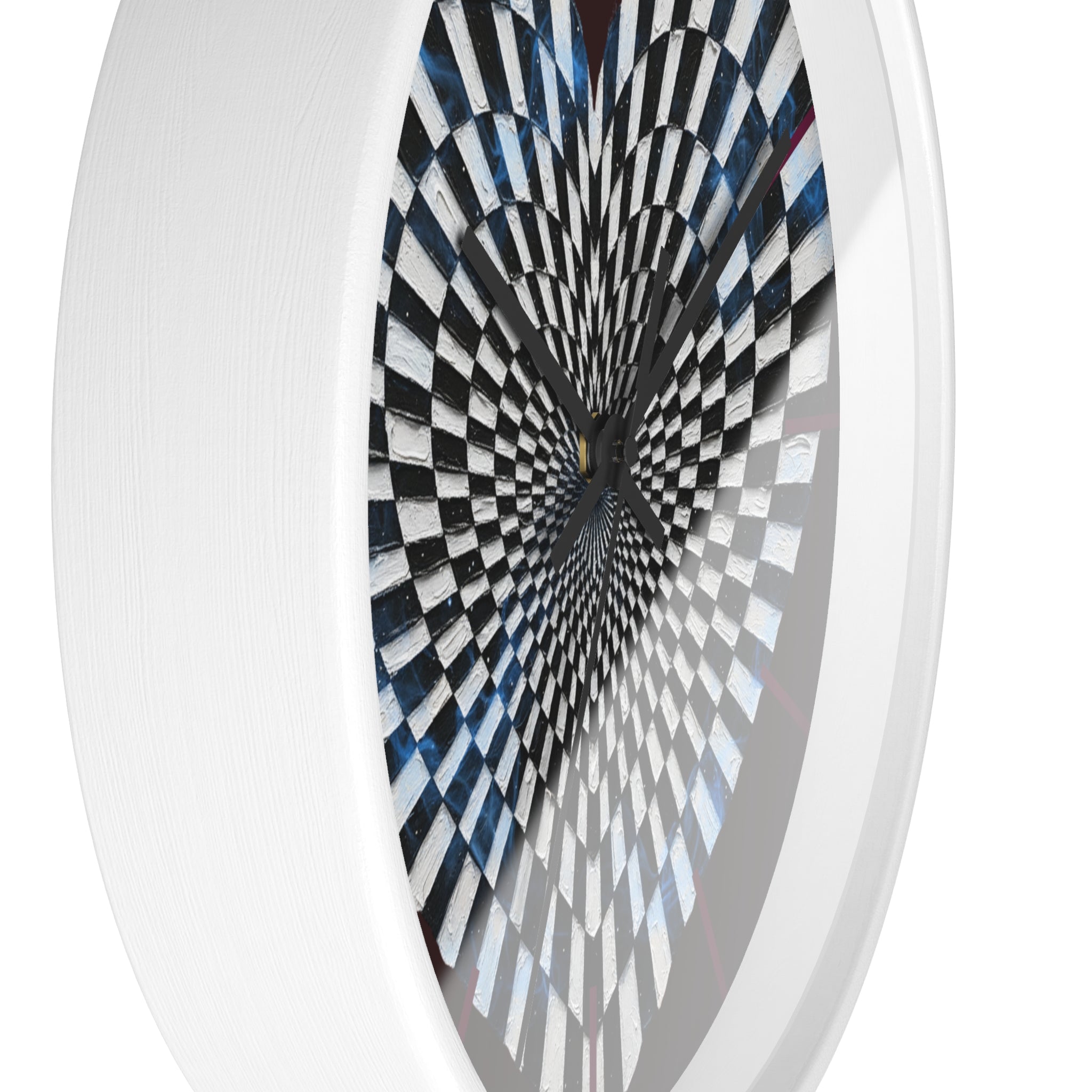 Optical Heart Wall Clock —Checkerboard Illusion