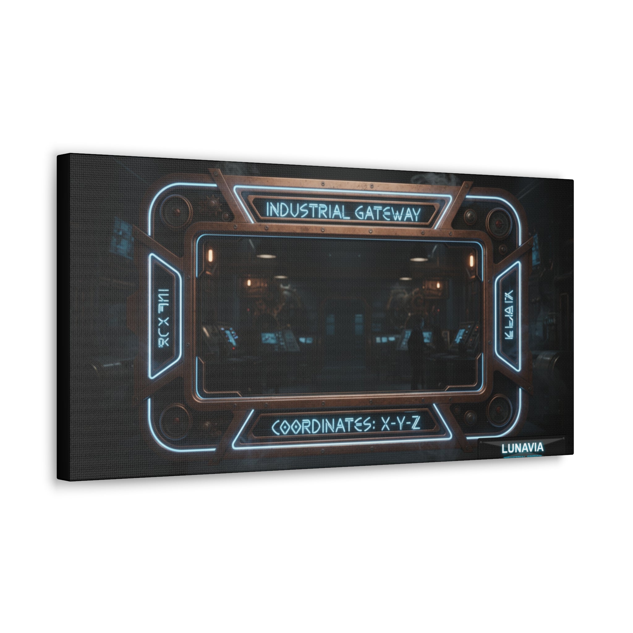 Futuristic Sci‑Fi Control Panel - Industrial Gateway Wall Art