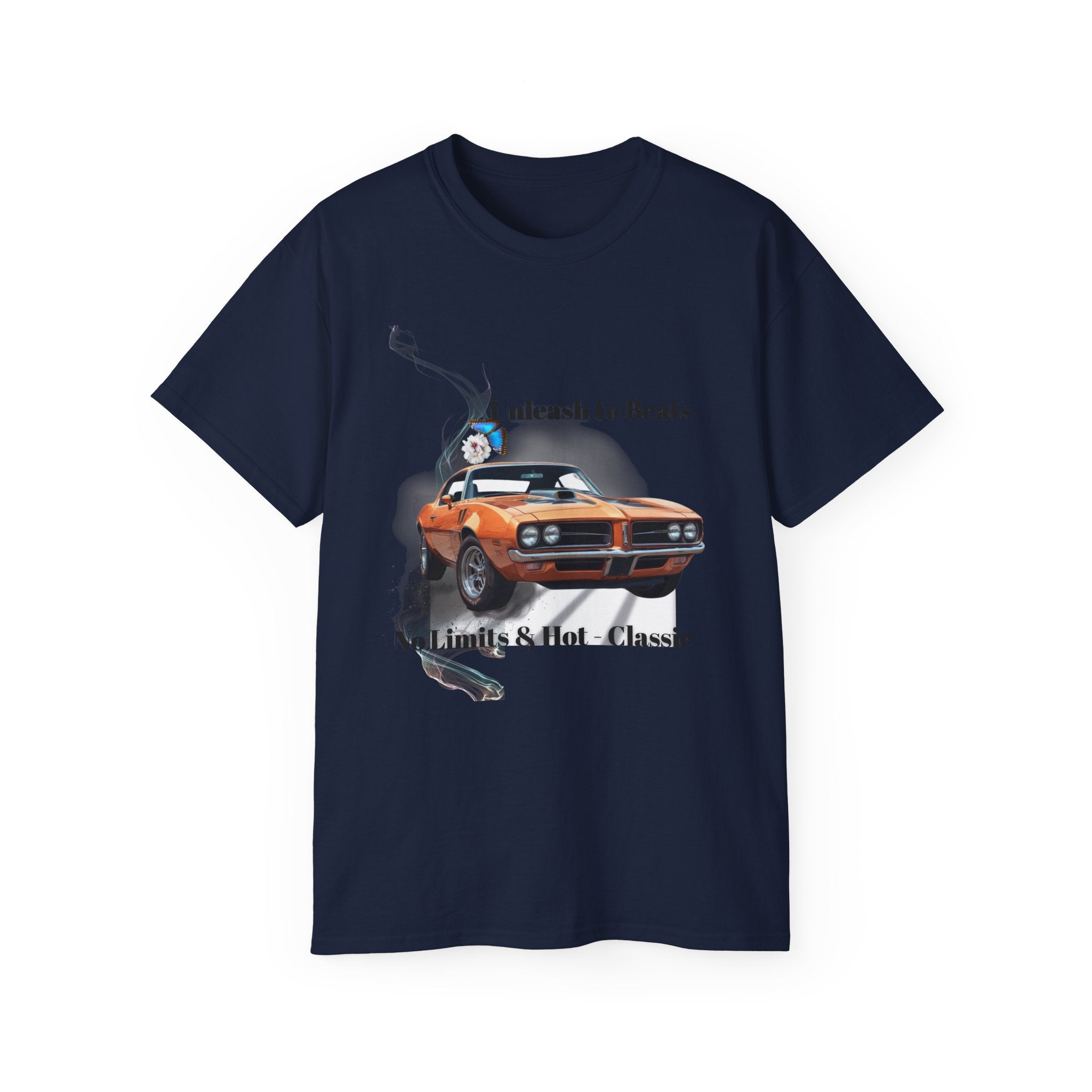 Classic Muscle Car T-Shirt — "No Limits & Hot-Classic" Graphic Tee