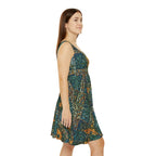 Skater Dress — Sunflower Mosaic All-Over Print