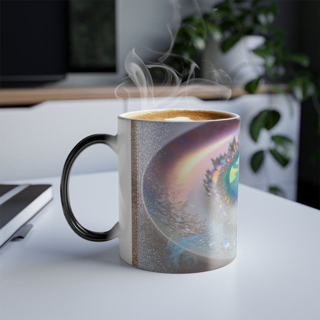 Holographic Initial 'A' Color-Changing Mug
