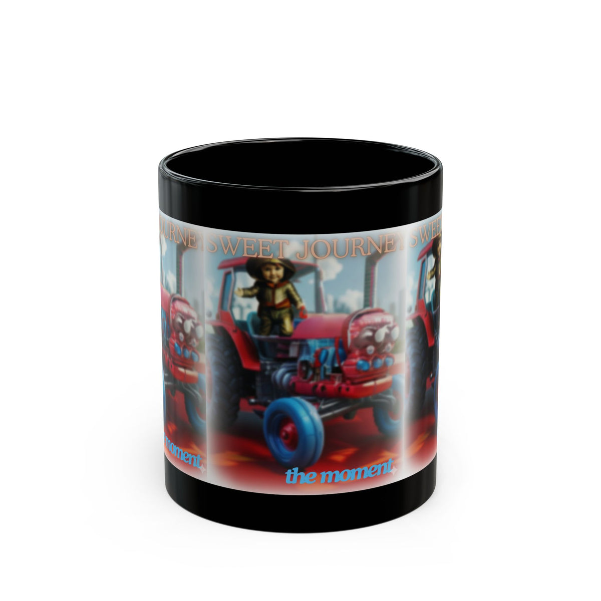'We’ll Journey the Moment' Tractor Design Mug