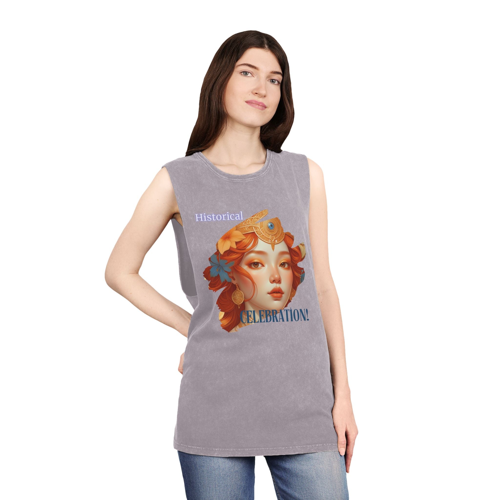 Historical Elevation Tank Top — Vintage Stonewash Graphic