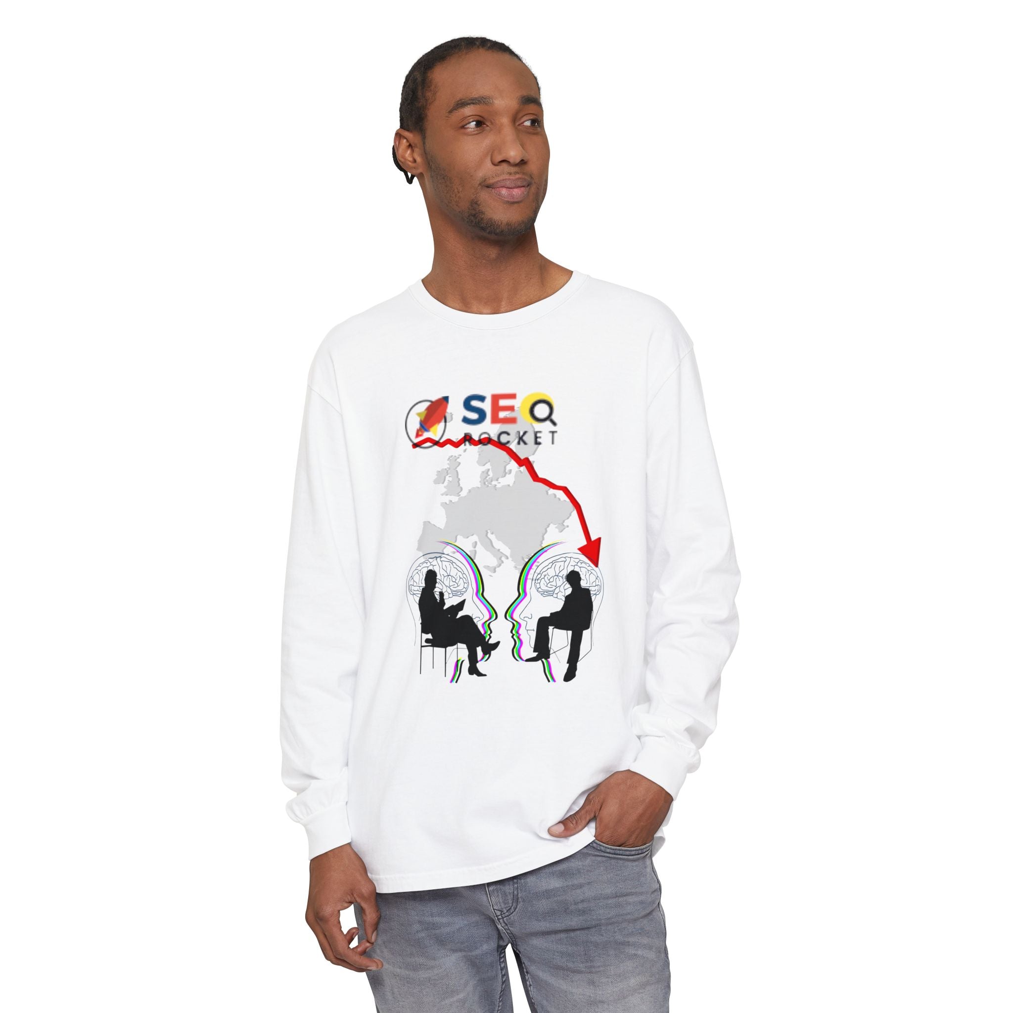 Garment-Dyed Long Sleeve T-Shirt — SEO Optimize Graphic