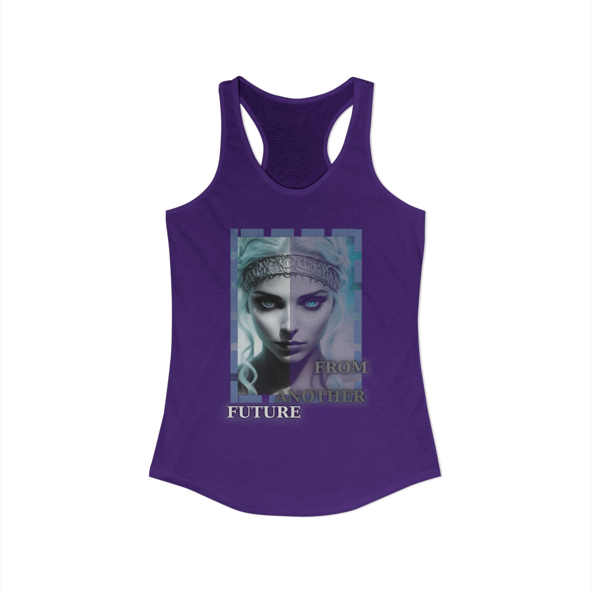 Future Vibes Racerback Tank — Sci‑Fi Ethereal Design