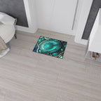 Teal Mandala Heavy Duty Floor Mat — Non-Slip Decorative Door Rug
