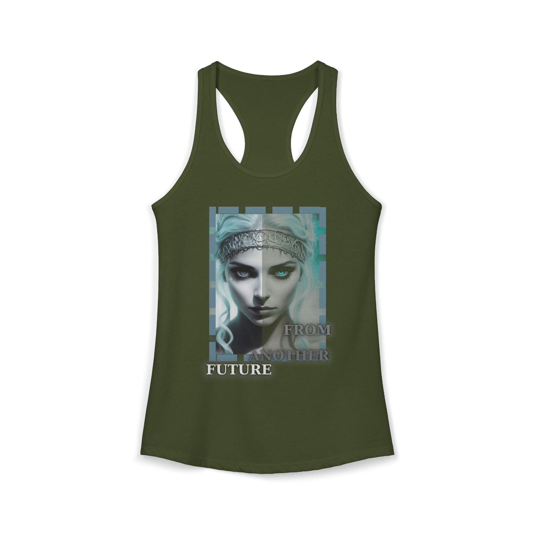 Future Vibes Racerback Tank — Sci‑Fi Ethereal Design