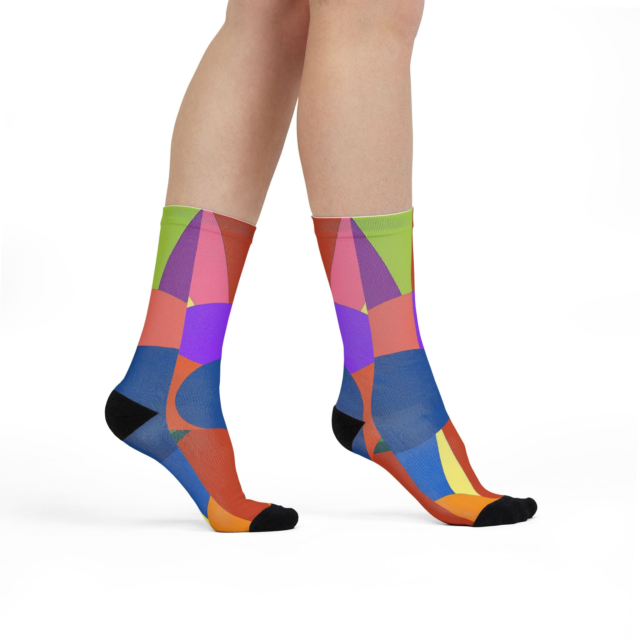 Colorburst Abstract Crew Socks