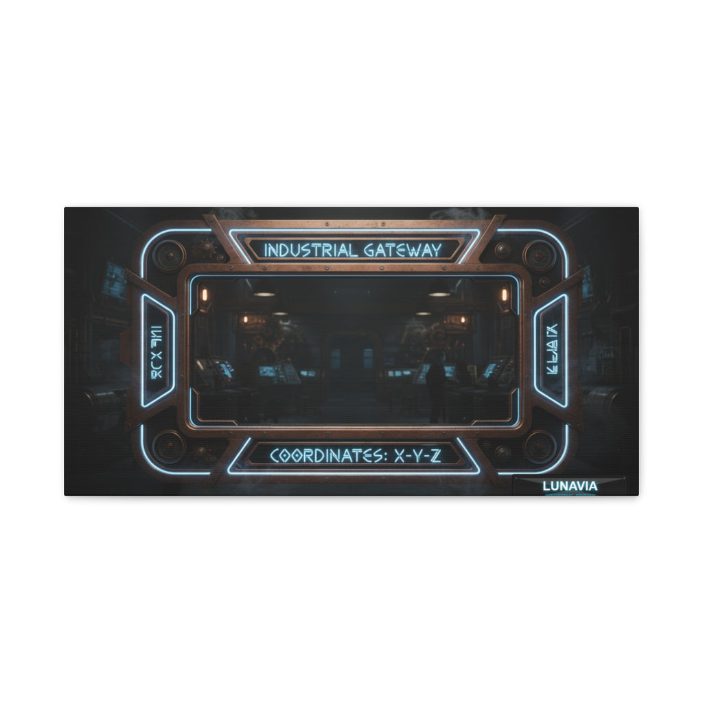 Futuristic Sci‑Fi Control Panel - Industrial Gateway Wall Art