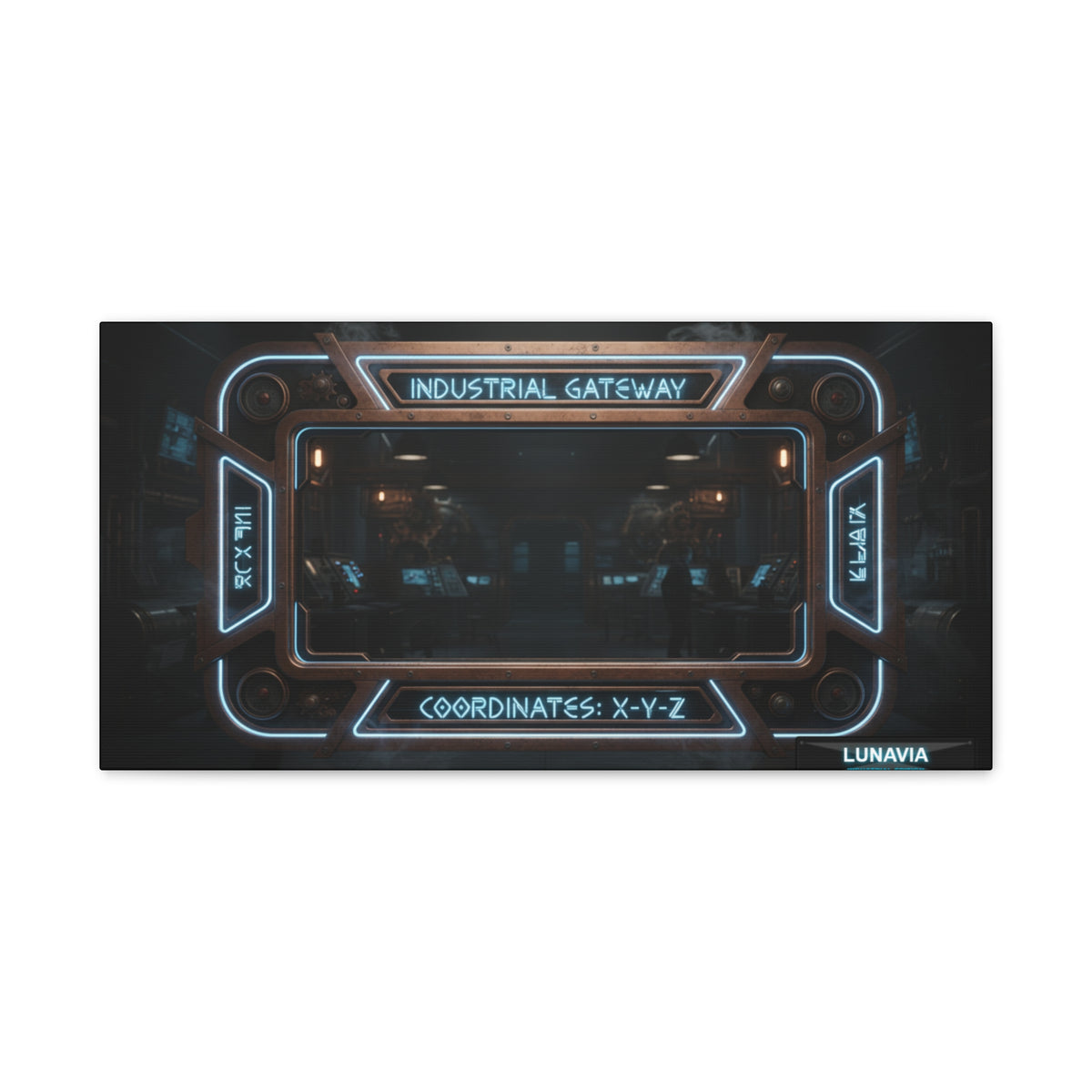 Futuristic Sci‑Fi Control Panel - Industrial Gateway Wall Art