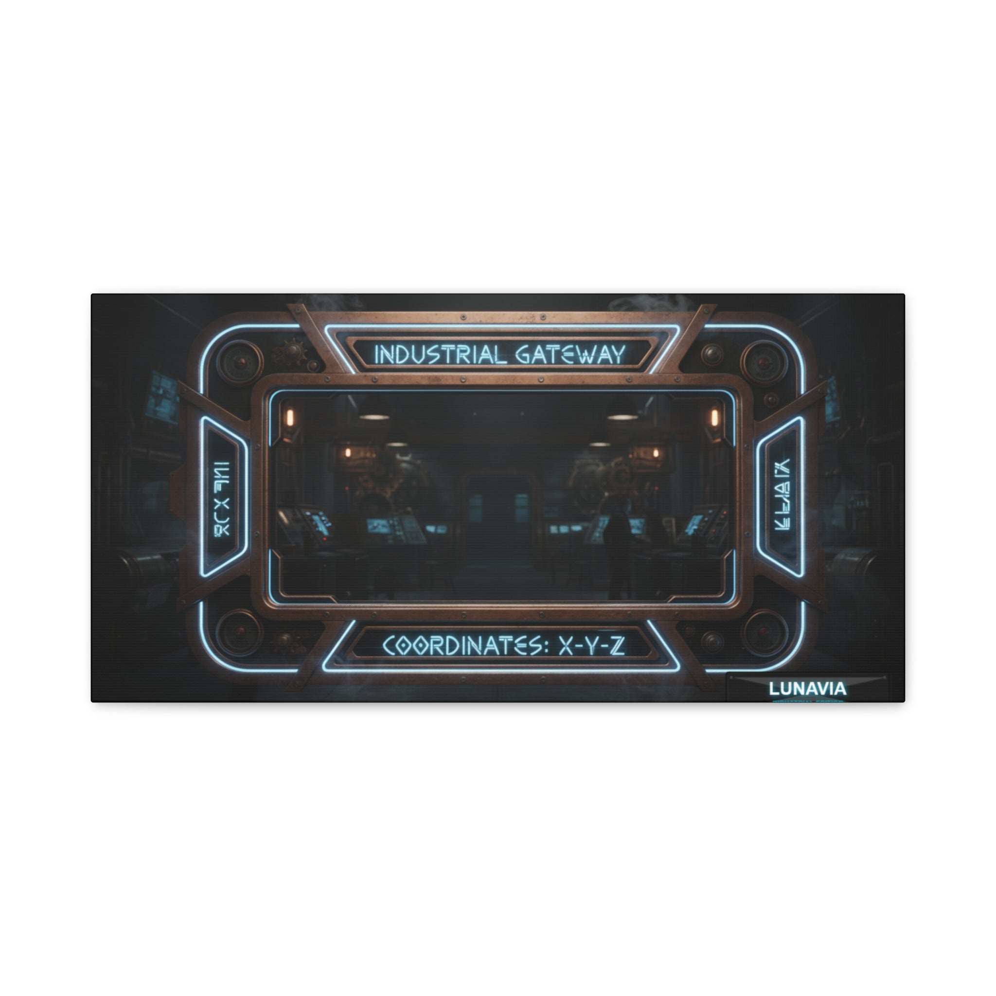 Futuristic Sci‑Fi Control Panel - Industrial Gateway Wall Art