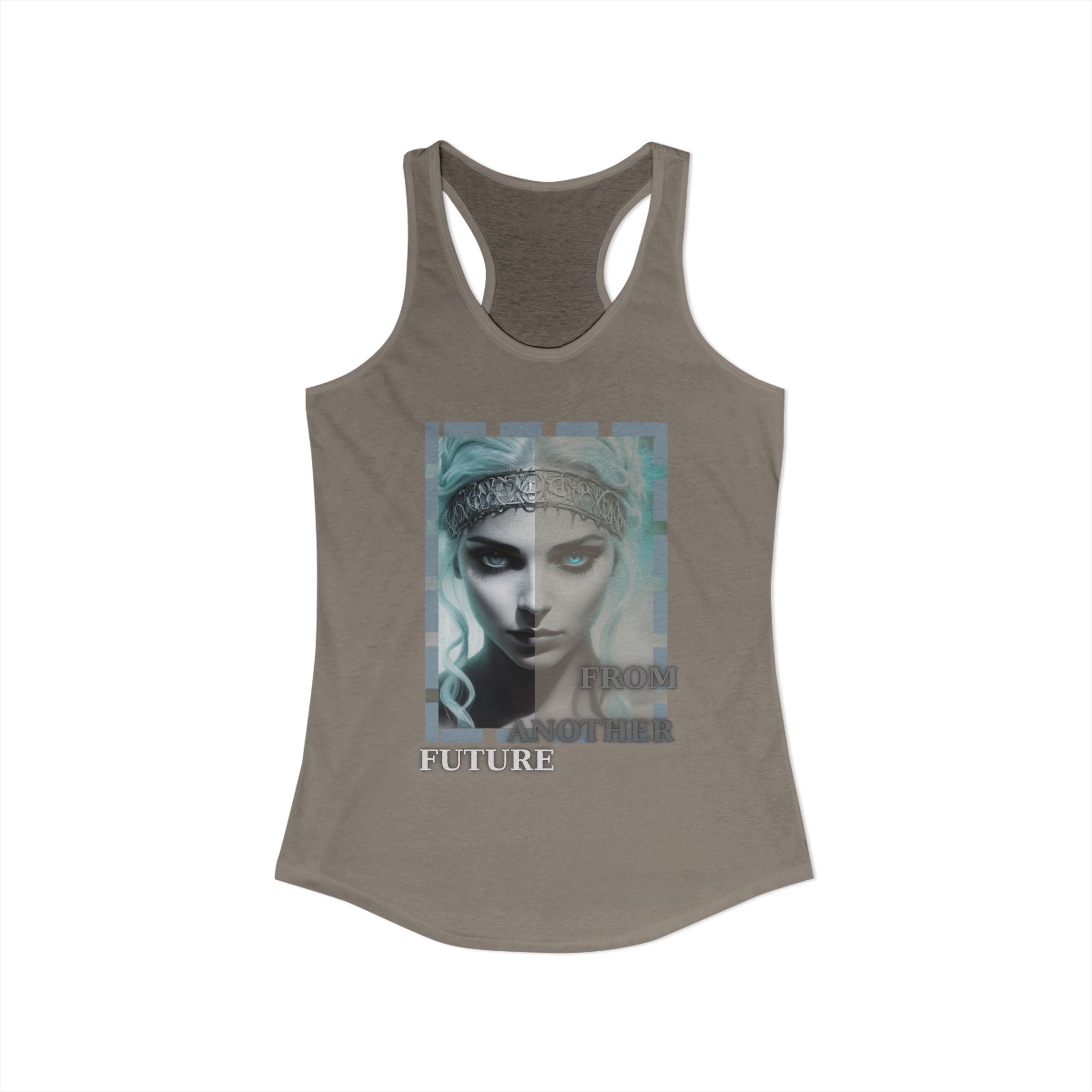 Future Vibes Racerback Tank — Sci‑Fi Ethereal Design