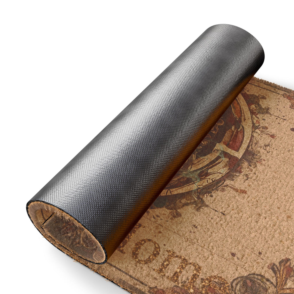 Elegant "Welcome Home" Coir Mat | Durable Front Door Rug